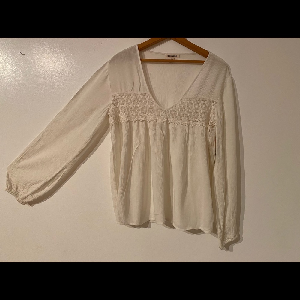 Billabong Women’s Open Horizon White Crocheted Top